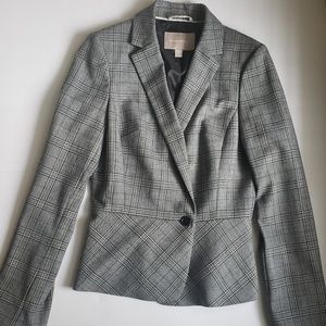 Banana Republic Stretch Black and Ivory Blazer